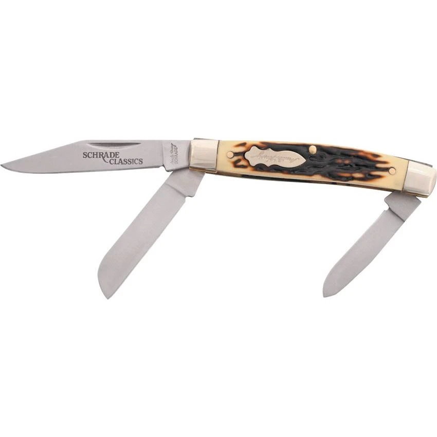Schrade 834UH Uncle Henry Rancher Folding Pocket Knife With Delrin Stag Handle 3 Schrade 834UH Uncle Henry Rancher Folding Pocket Knife With Delrin Stag Handle