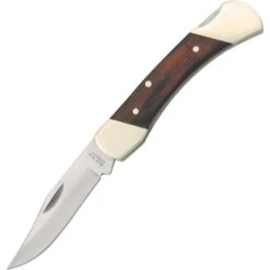 Schrade LB3 Uncle Henry Stainless Clip Blade Lockback Folding Pocket Knife With Wood Handles