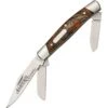 Imperial Schrade 16S Medium Stockman Folding Pocket Knife With Red And Brown Swirl Celluloid Handle -Schrade Knives 128037 128066