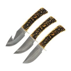 Uncle Henry Elk Fixed Blade 3 Piece Hunting Knife